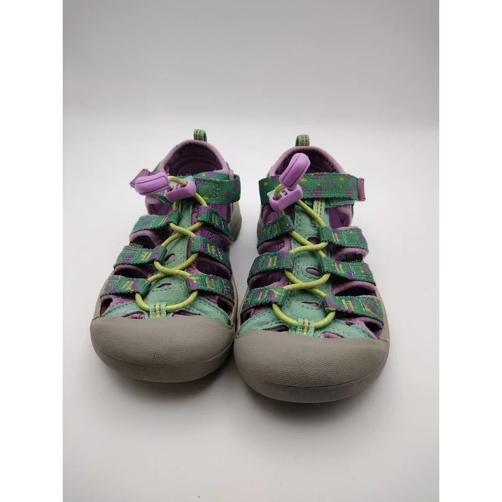 Keen Newport H2 Kids Green Purple Water Sandals Hiking Shoes Size 12 1025063